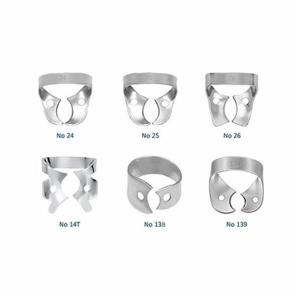 Rubber Dam Clamps S. Steel 24 25 26 14T 138 139 – Dentech Instruments